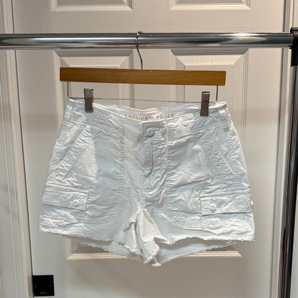 American Eagle Outfitters Women's Crisp White Cargo Shorts